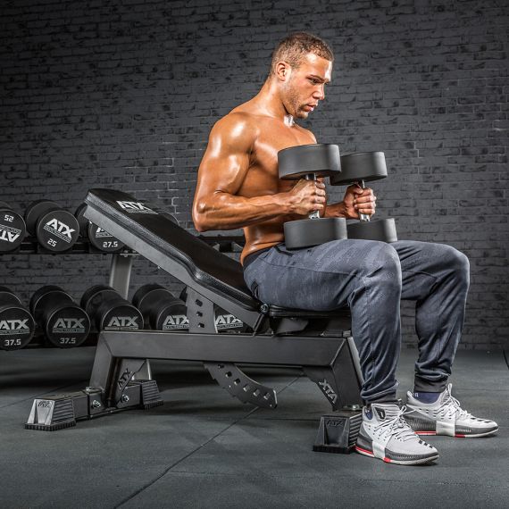 Urethan Dumbbells ATX® Kurzhanteln - 2,5 kg bis 60 kg   mit integrierter KG-Angabe