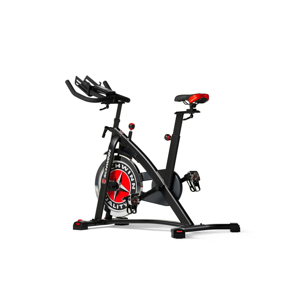 academy sports schwinn bicycles AC Sport Indoor Cycle Carbon Blue Riders experience enhanced comfort with adjustable seat slides and handlebars Schwinn Spin Bike Sport Exercise