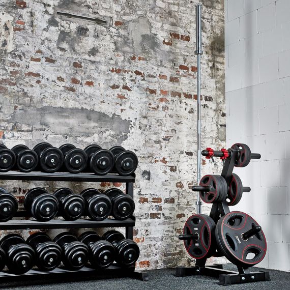 Hantelscheibenständer 50 mm - Weight Rack mit Stangenfach