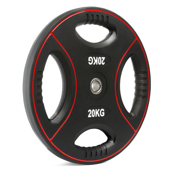 Polyurethan 4-Grip Hantelscheiben 30 mm - 1,25 kg bis 25 kg