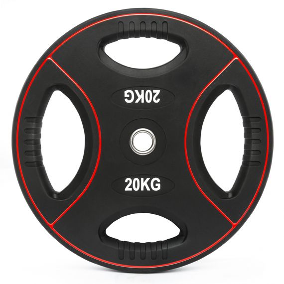 Polyurethan 4-Grip Hantelscheiben 30 mm 100 % geruchsneutral & passend für alle 30 mm Hantelstangen