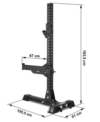 ATX® Free Stands - massives Hantel Rack freistehend inkl. J-Hooks und Safety Spotter Arms Maße: Breite: 61 cm; Tiefe: 105,5 cm; Höhe 182,5 cm