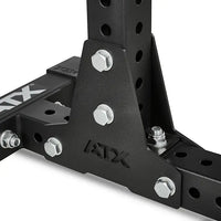 ATX® Free Stands - massives Hantel Rack freistehend inkl. J-Hooks und Safety Spotter Arms - Absolut stabile Konstruktion aus 8 cm x 8 cm x 3,0 mm Vierkantrohren