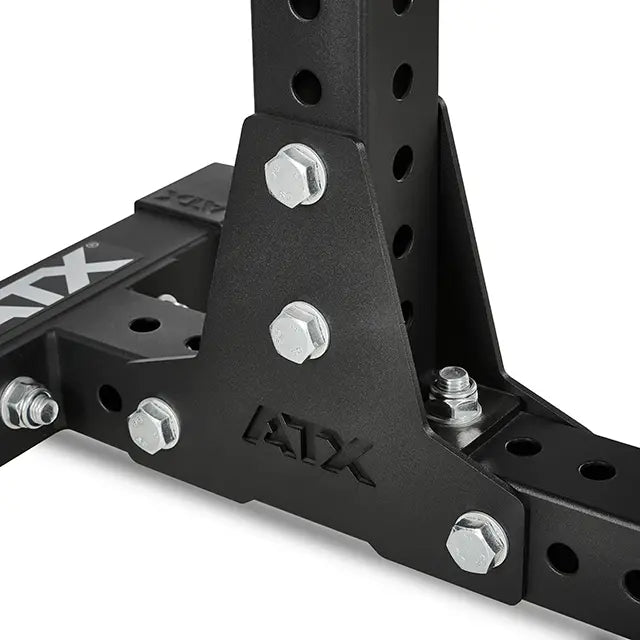 ATX® Free Stands - massives Hantel Rack freistehend inkl. J-Hooks und Safety Spotter Arms - Absolut stabile Konstruktion aus 8 cm x 8 cm x 3,0 mm Vierkantrohren
