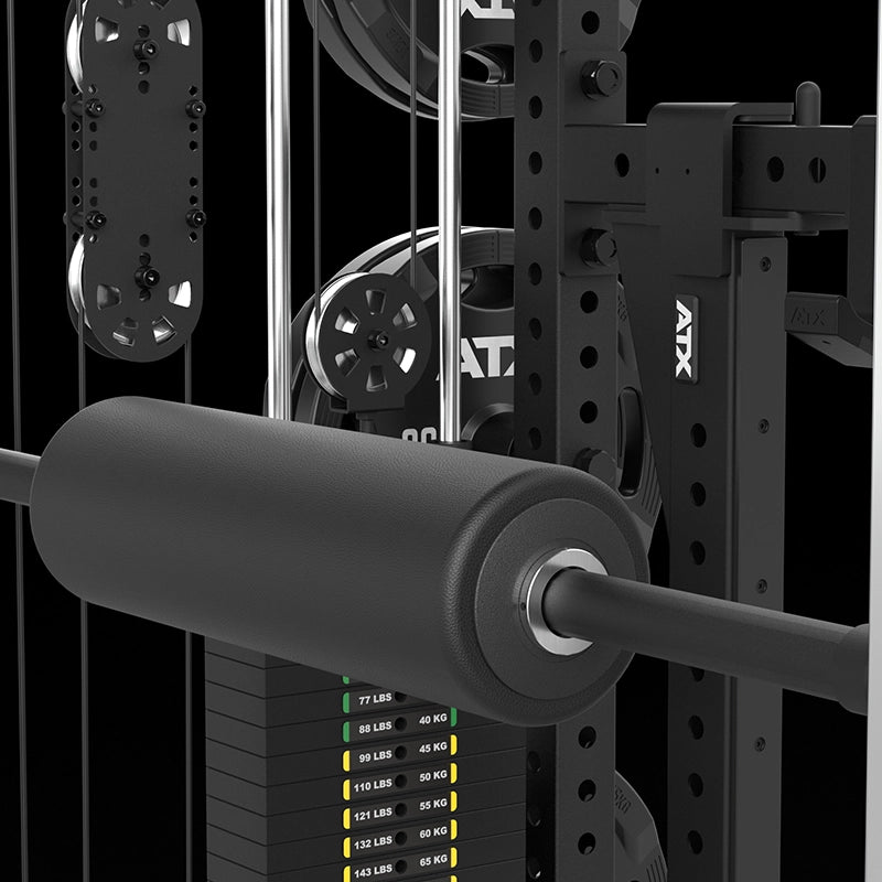 ATX® Multi Pull Half Rack mit 2 x 110 kg Steckgewichten Polsterstütze