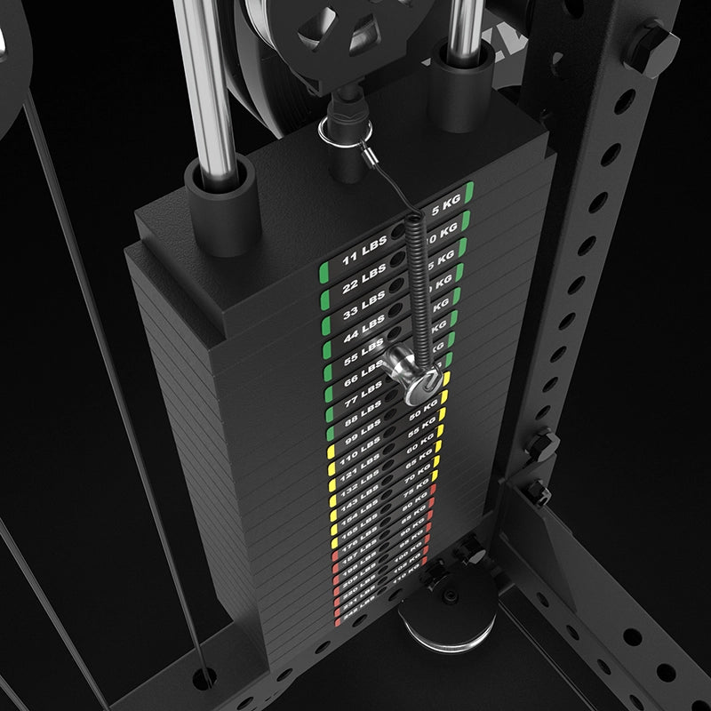 ATX® Multi Pull Half Rack mit 2 x 110 kg Steckgewichten Präzisionssteckgewichte