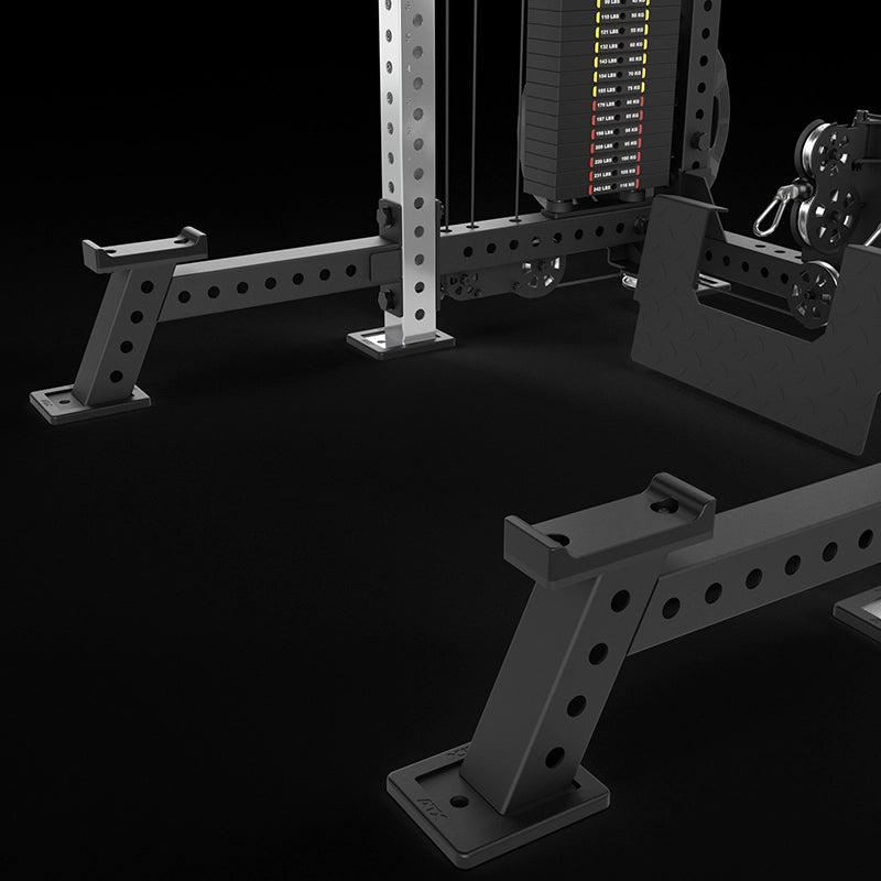 ATX® Multi Pull Half Rack mit 2 x 110 kg Steckgewichten Deadlift-Frontablage