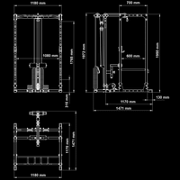 ATX® Power Rack PRX-510-XS mit Latzug 100 kg Steckgewichte Maße