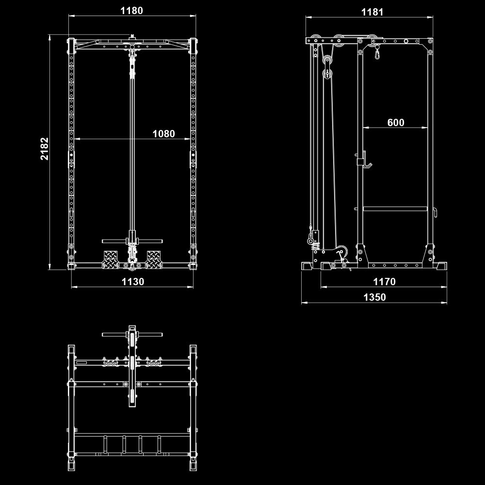 ATX® Power Rack 520 with Lat Pulldown LTO-520 Plate Load