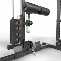 ATX® Power Rack PRX-510-XS mit Latzug 100 kg Steckgewichte Beinstütze