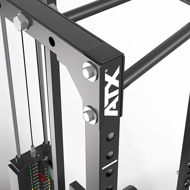 ATX® Power Rack PRX-520-XS mit Latzug 100 kg Steckgewichte ATX-Logo