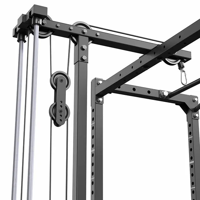 ATX® Power Rack PRX-510-XS mit Latzug 100 kg Steckgewichte kugelgelagerte Seilrollen