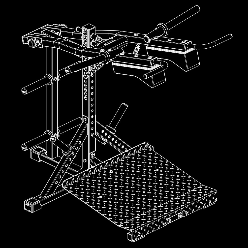 ATX® Lever Arm Squat Pro - Viking Press Isoansicht