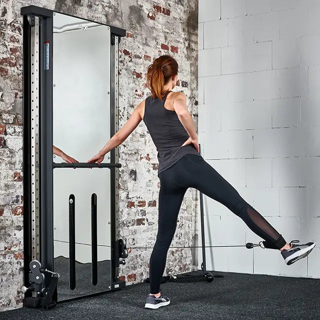 ATX® Duale Wandzugstation Mirror - mit 2 x 60 kg Steckgewichten Innovative Spiegelverkleidung – perfekt zur Kontrolle & Optimierung Ihrer Übungsausführung