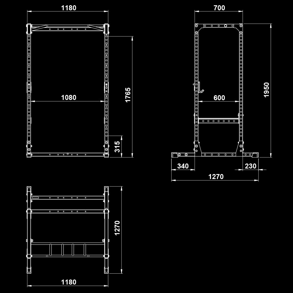 ATX® Power Rack PRX-510 mit Flip Down Spotter - Höhe 195 cm