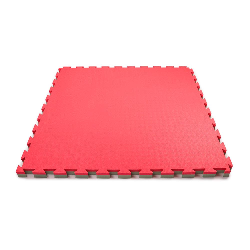 Kampfsportmatte Judo 100 x 100 x 4 cm grün rot