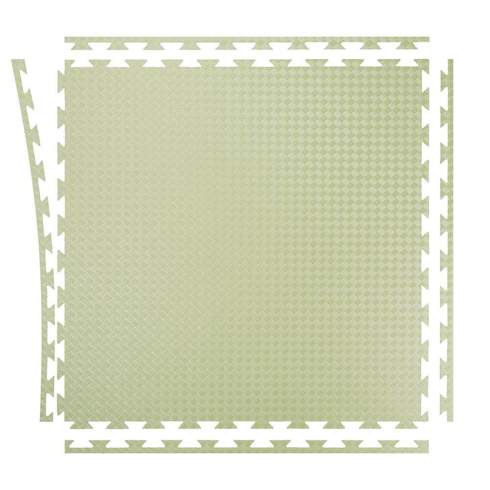 Kampfsportmatte Judo 100 x 100 x 4 cm grün rot