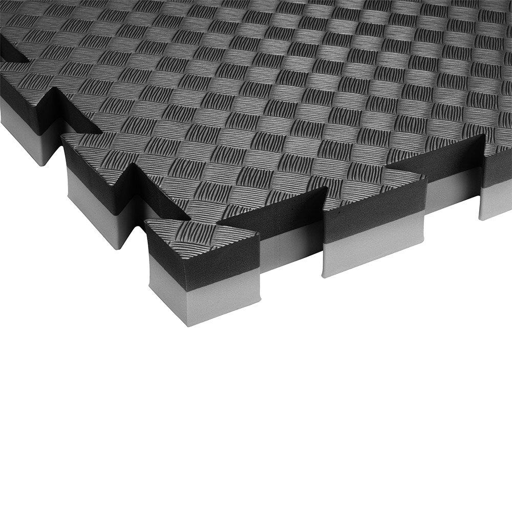 Kampfsportmatte Judo 100 x 100 x 4 cm Ecke schwarz grau