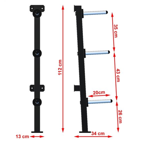 Wandhalter Hantelscheiben 30 mm