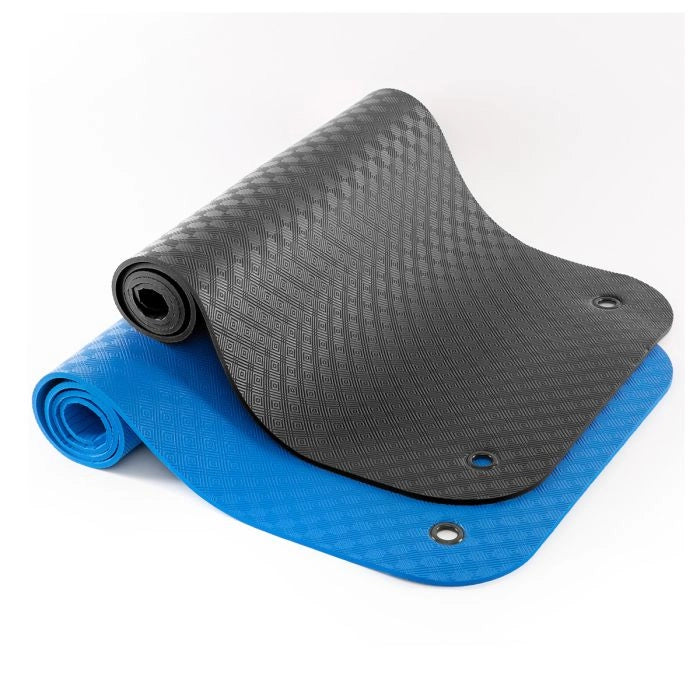 Profi Gymnastikmatte 180 x 65 x 0,8 cm in blau und schwarz