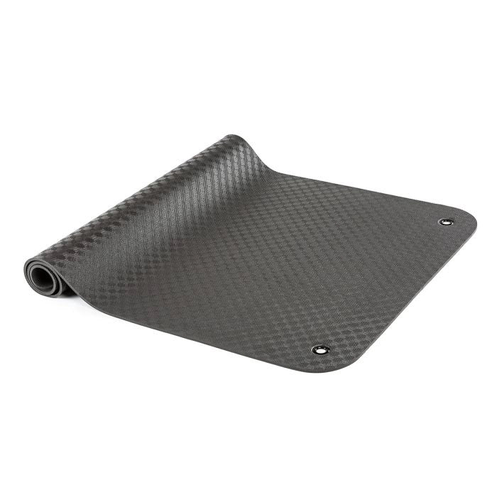 Profi Gymnastikmatte 180 x 65 x 0,8 cm schwarz aufgerollt