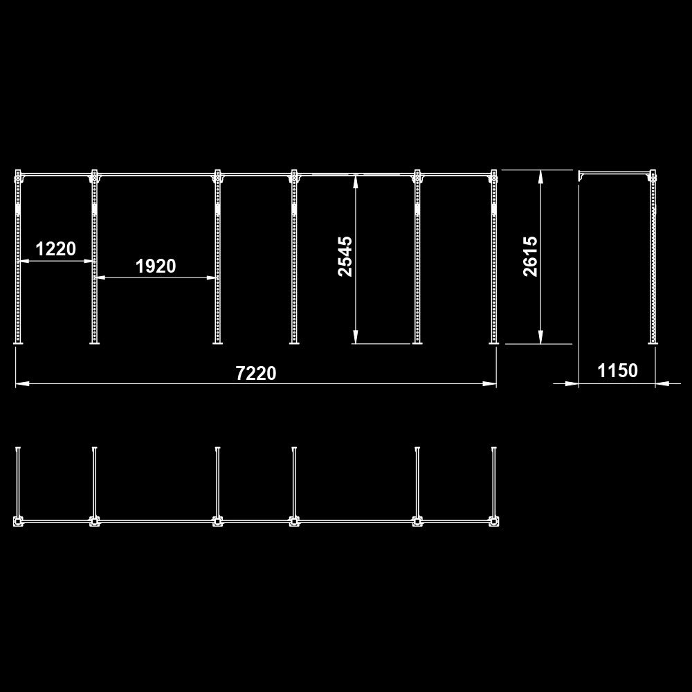 ATX® Functional WALL RIG 700 - BASIC 5 Maße