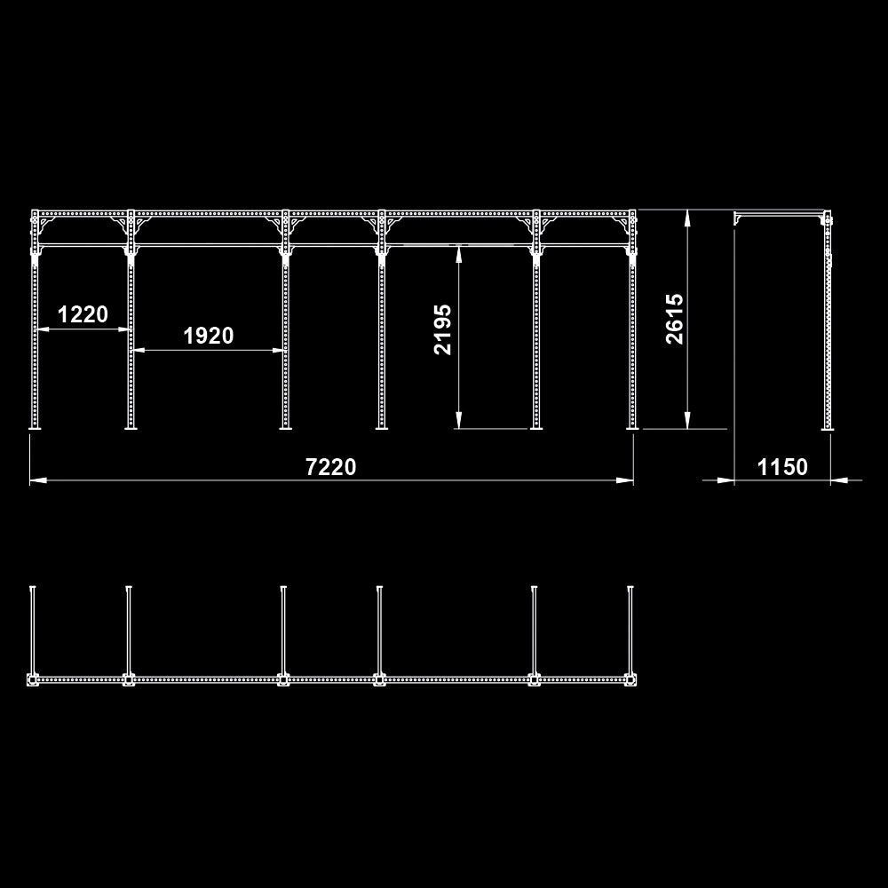 ATX® Functional WALL RIG 700 - Standard 5 Maße