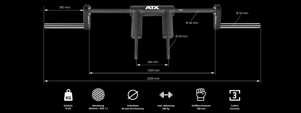 ATX® Kniebeuge - Safety Squat Bar - 50 mm