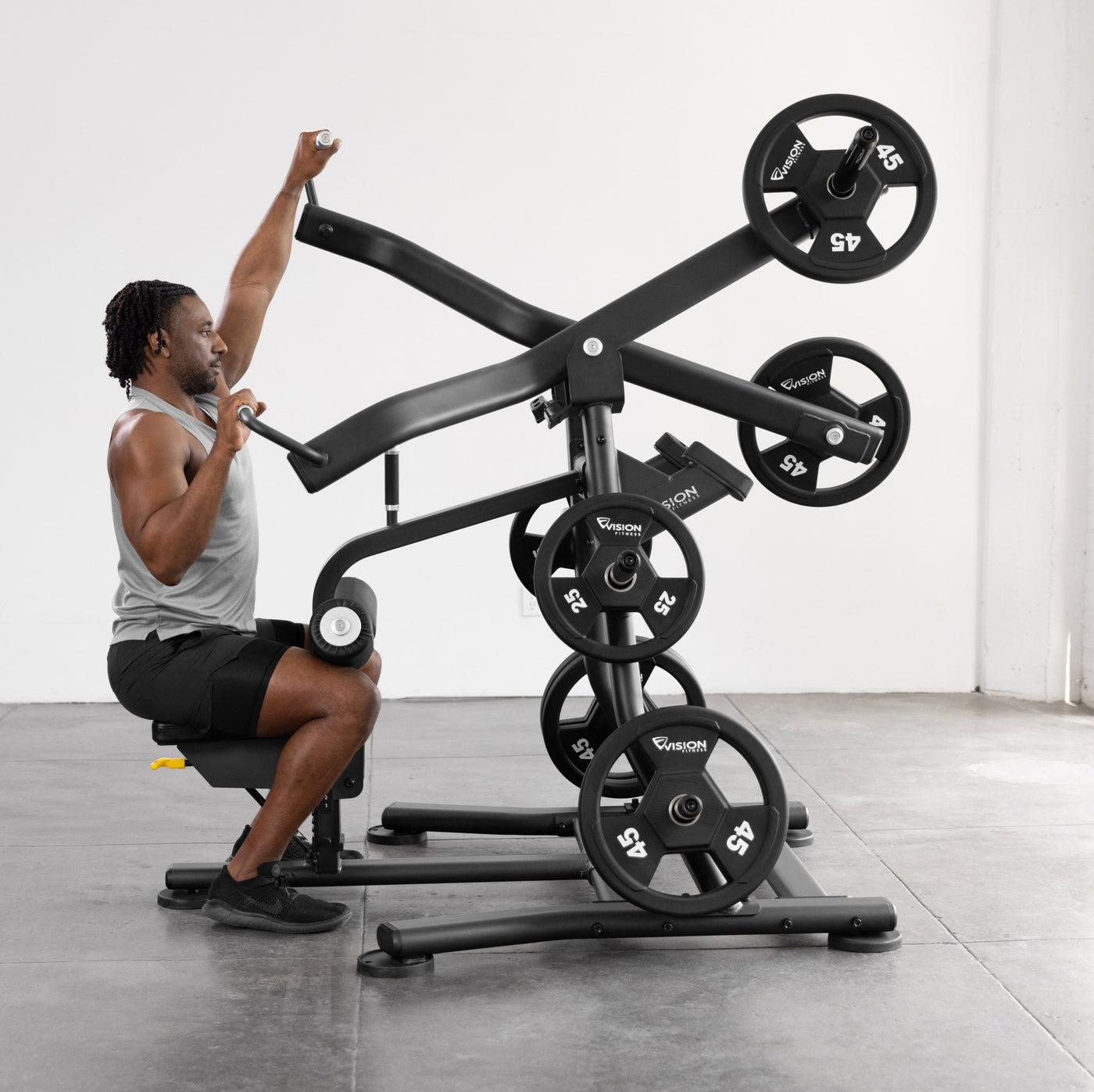 Lat Pull Down Plate Load - Vision Fitness