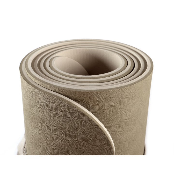 Yogamatte Eco-Line Set 180 x 60 x 0,6 cm beige gerollt