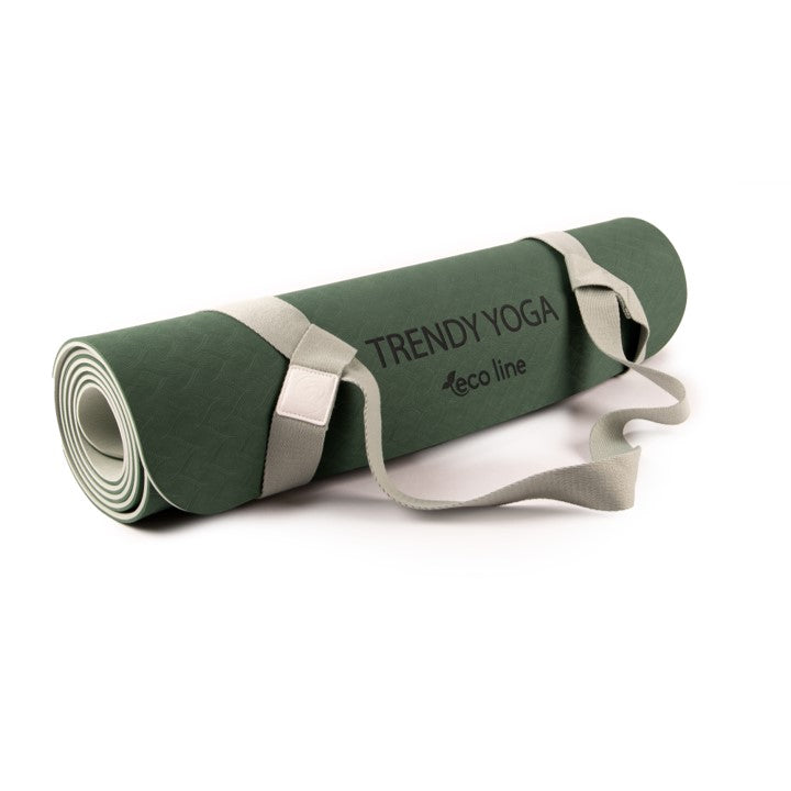 Yogamatte Eco-Line Set 180 x 60 x 0,6 cm grün