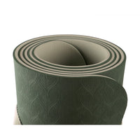 Yogamatte Eco-Line Set 180 x 60 x 0,6 cm grün aufgerollt