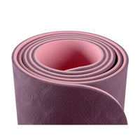 Yogamatte Eco-Line Set 180 x 60 x 0,6 cm lila zusammen gerollt