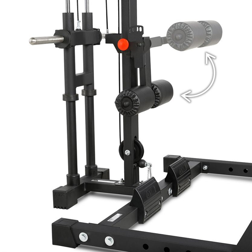 ATX® Half Rack 620 with Lat Pulldown Station Plate Load