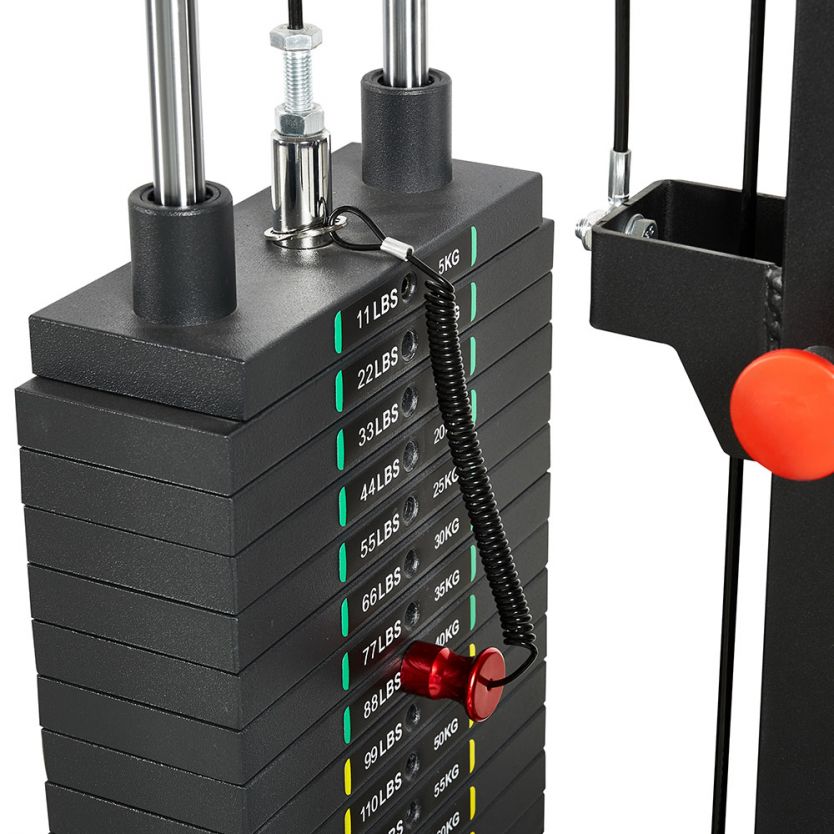 ATX® Half Rack 620 - Komplettsystem inkl. Latzugstation - Stack Weight - Inkl. Magnetsteckbolzen mit Sicherungskabel Kein Belastungsverlust durch direkte Gewichtsübersetzung 1:1