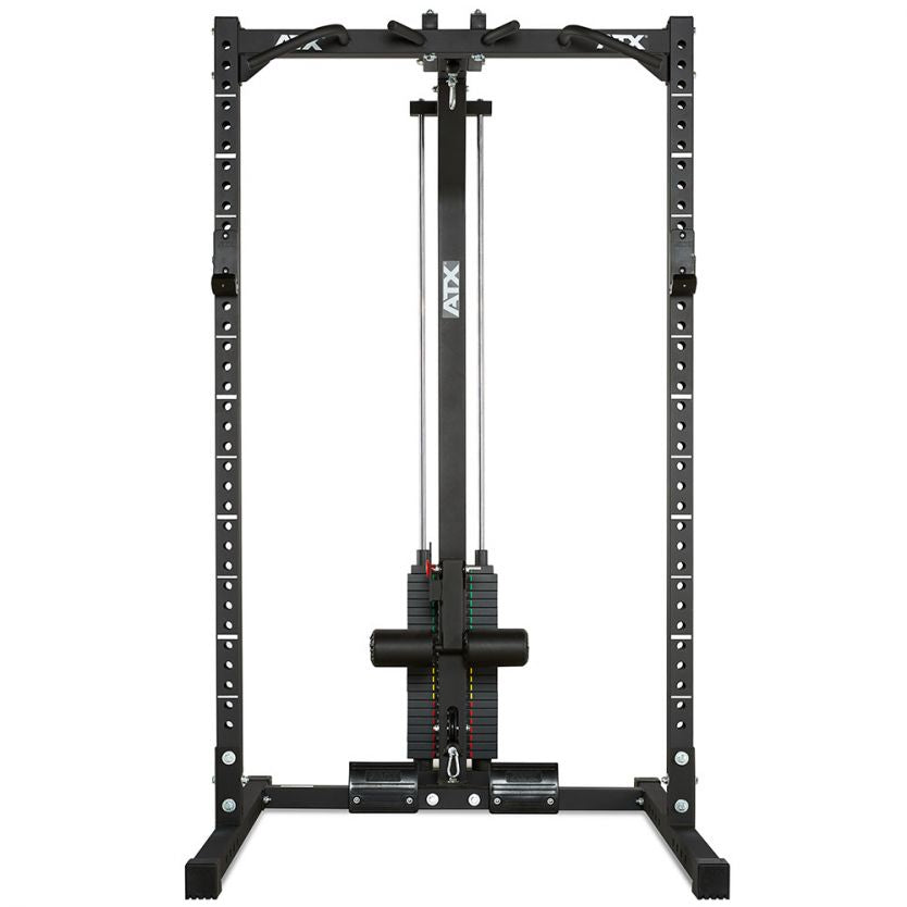 ATX® Half Rack 620 - Komplettsystem inkl. Latzugstation - Stack Weight - Ermöglicht das sichere Training der bewährtesten & effektivsten Grundübungen