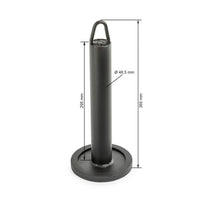 ATX® Loading Pin Maße: Länge: Aufnahme - 29,5 cm; Höhe: 36,5 cm - gesamt; Durchmesser: Hantelscheibenaufnahme 48,5 mm , Bodenplatte 14,5 cm