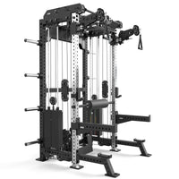 ATX® Multi Pull Half Rack mit 2 x 110 kg Steckgewichten Schrägansicht vorne
