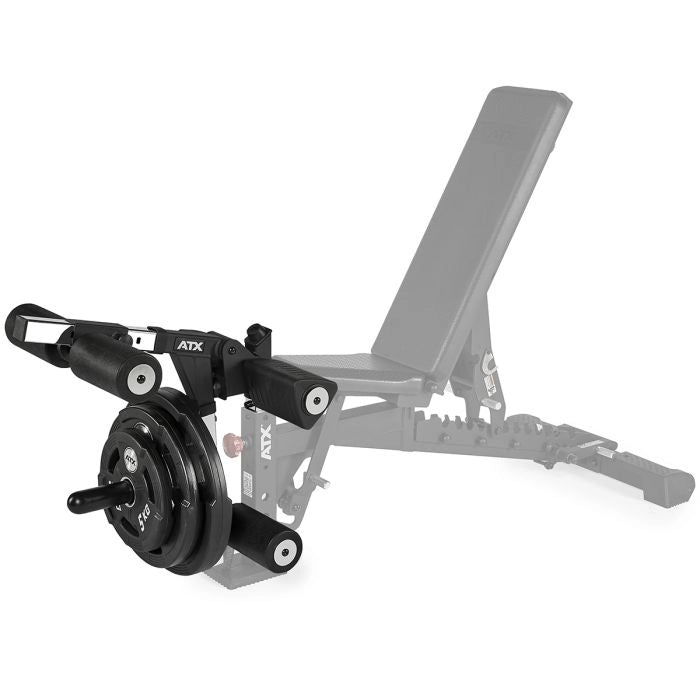 ATX® Leg - Option Neues Modell 2023 - Hantelscheibenaufnahme serienmäßig Ø 30 mm - optional auf 50 mm umrüstbar mittels Adapter