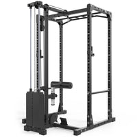 ATX® Power Rack PRX-510-XS mit Latzug 100 kg Steckgewichte Ansicht hinten