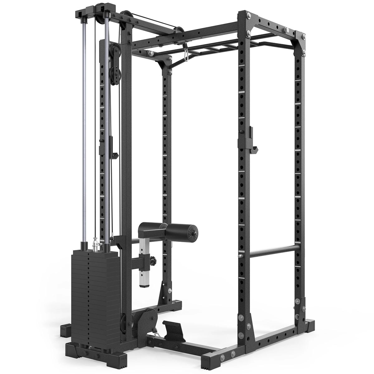 ATX® Power Rack PRX-510-XS mit Latzug 100 kg Steckgewichte Ansicht hinten