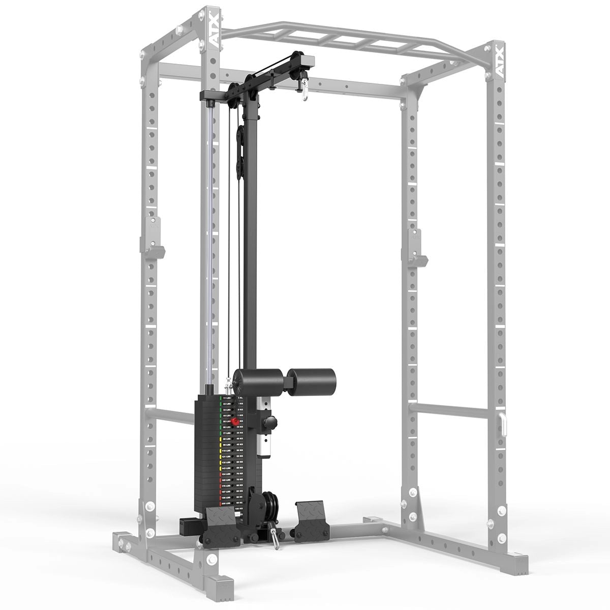 ATX® Power Rack PRX-510-XS mit Latzug 100 kg Steckgewichte Latzuganbau