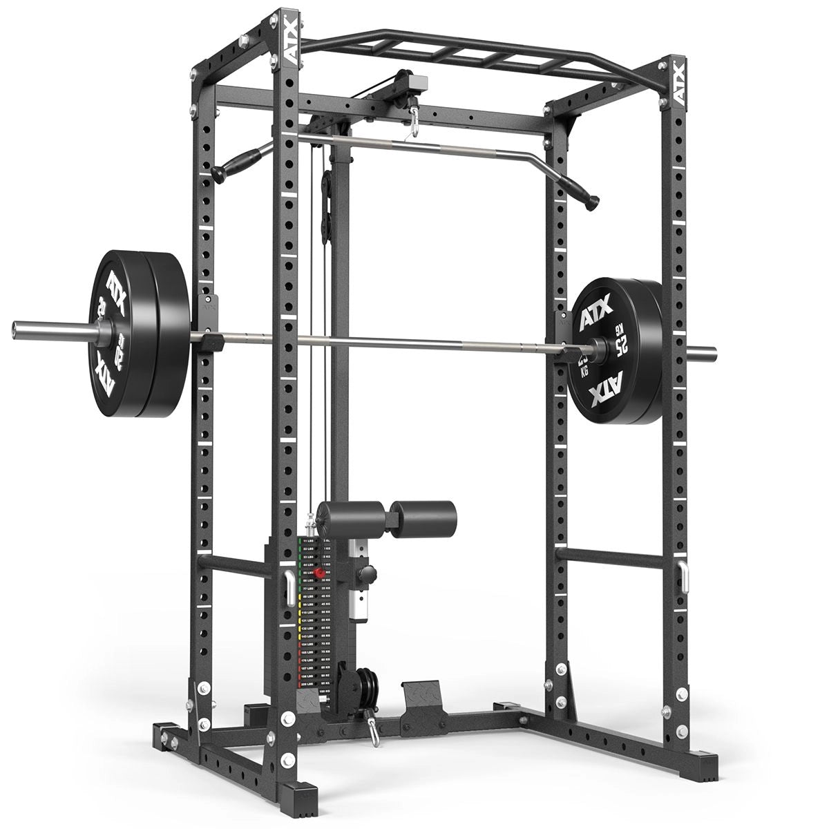 ATX® Power Rack PRX-510-XS mit Latzug 100 kg Steckgewichte