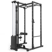 ATX® Power Rack PRX-520-XS mit Latzug 100 kg Steckgewichte Ansicht hinten
