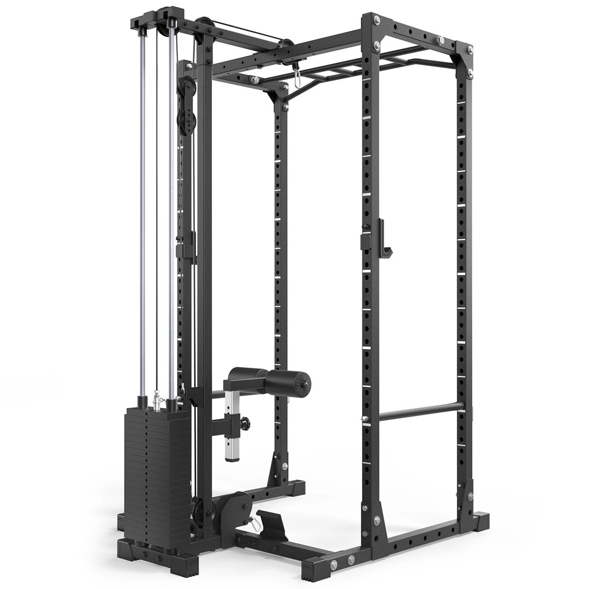 ATX® Power Rack PRX-520-XS mit Latzug 100 kg Steckgewichte Ansicht hinten