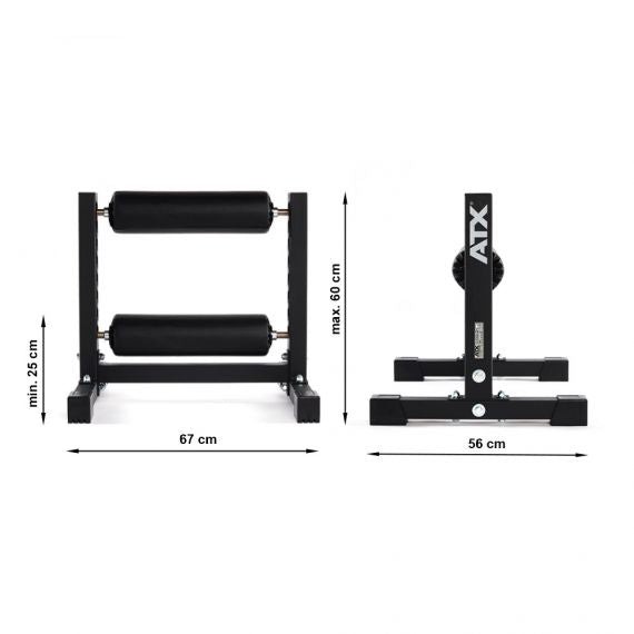 ATX® Bulgarian Split Squat / Split Squat Stand Maße: Breite 67 cm; Höhe: 25 - 60 cm; Tiefe: 56 cm