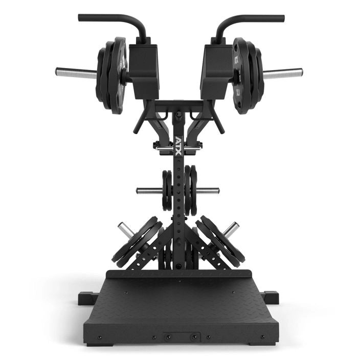 ATX® Lever Arm Squat Pro - Viking Press Frontansicht mit Hantelscheiben