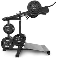 ATX® Lever Arm Squat Pro - Viking Press Ansicht von der Seite inkl. Hantelscheiben