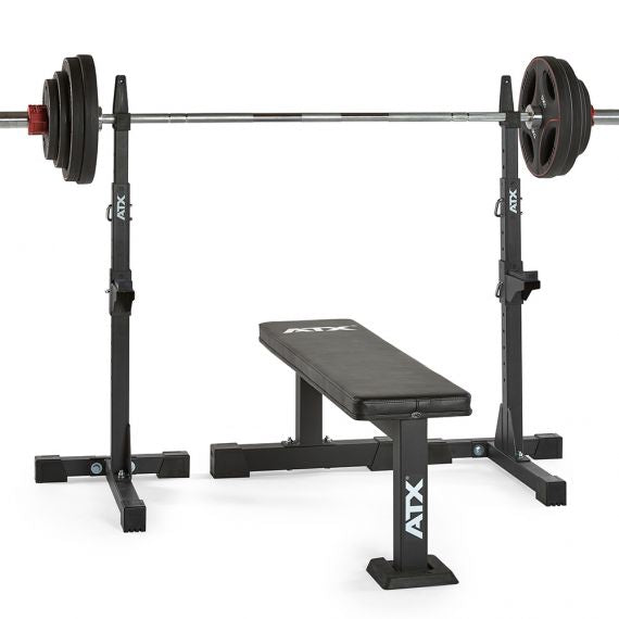 ATX® Free Stands - Hantel Rack 510 mit Flachbank, Langhantel und Hantelscheiben