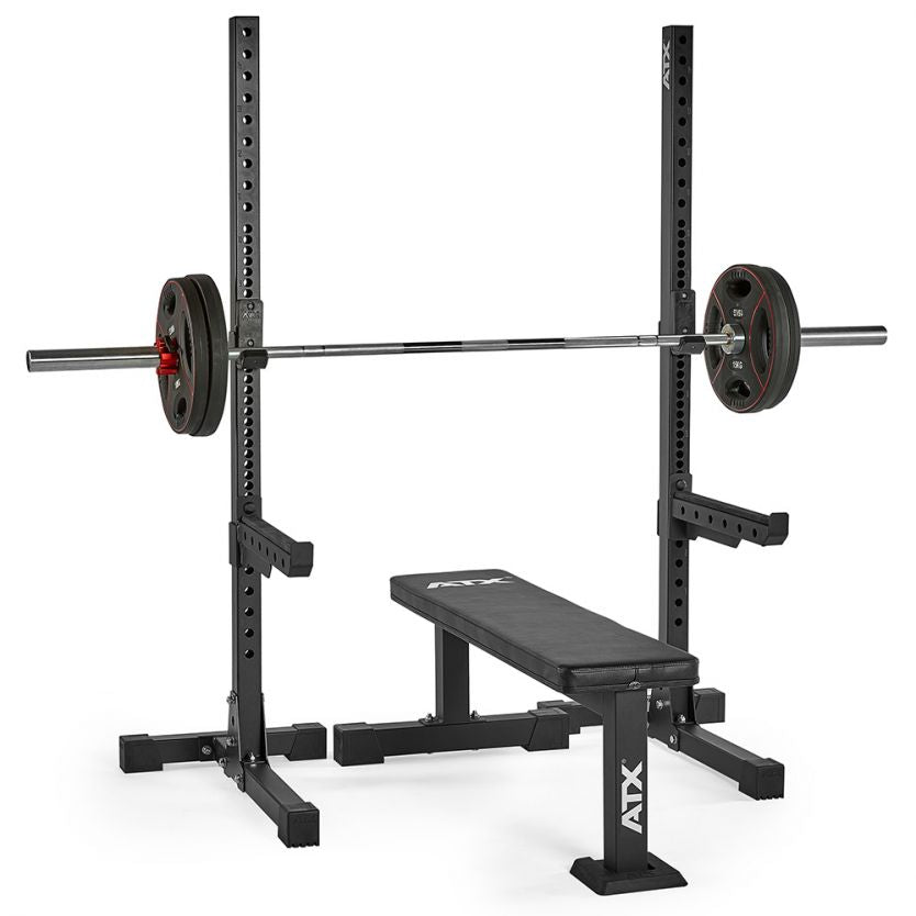 ATX® Free Stands Hantel Rack 650 SD mit Flachbank, Hantelstange und Hantelscheiben